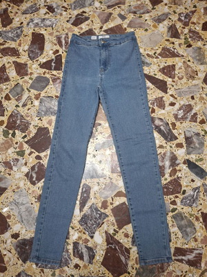 Bershka denim jegging pants, light blue, size 34