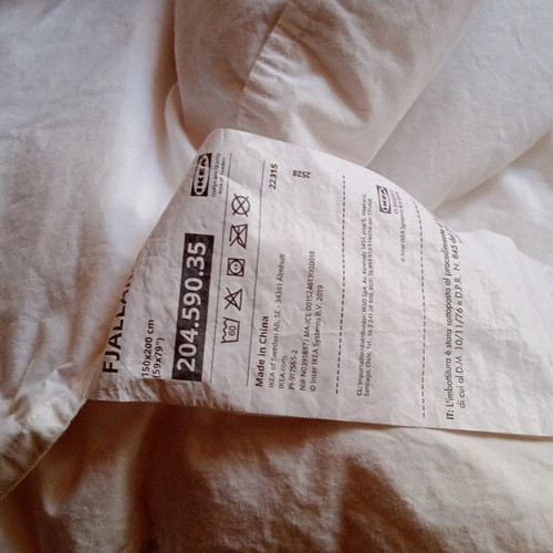 IKEA single duvet with white duvet cover like new