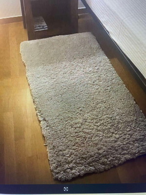 Runner rugs like new 70x140 cm gray with thick pile