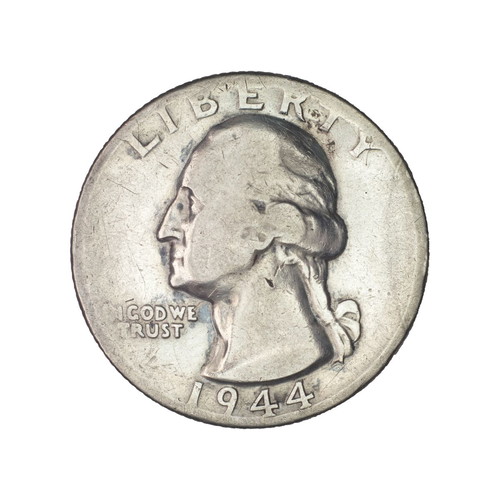 Quarter Dollar 1944 used silver coin