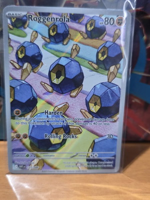 Pokémon TCG Roggenrola Illustration White Flare Holo Full Art Card 127/086 SV like new