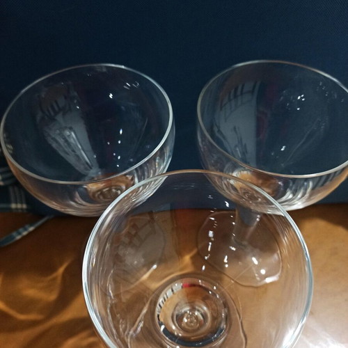 Set of 6 elegant glass cups 19 cm high like new