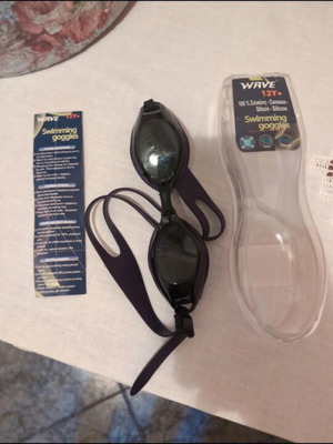 Wave Hawaii swimming goggles, black and purple