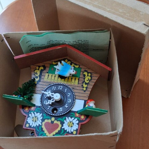 Vintage Wooden Miniature Cuckoo Clock 1970 like new