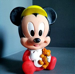 Mickey Mouse " Rubber Toy Arco 1980 Vintage Walt Disney Baby
