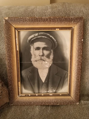 Φωτογραφία παλιά πορτραίτο ζωγραφικής μεταχειρισμένη 45x50