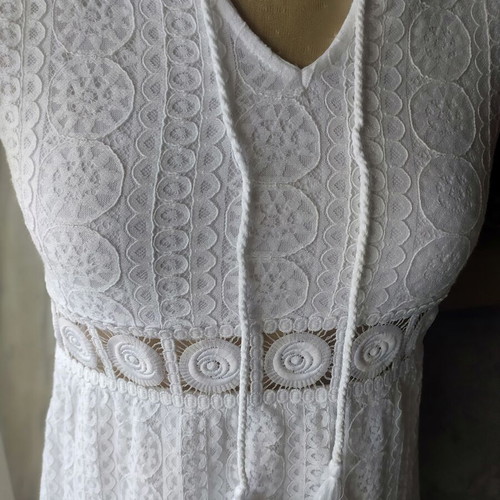 Jean Pascale Lace Dress white new, size S