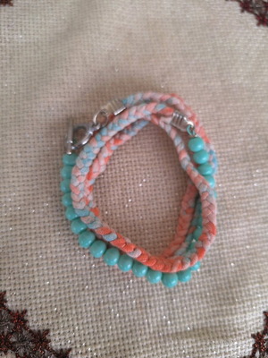 five-row bracelet blue orange