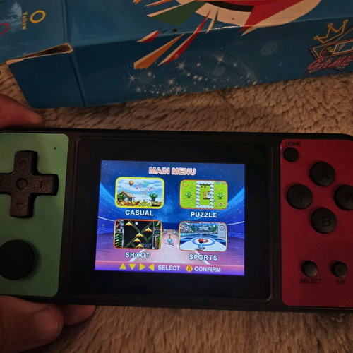 32 Bit game console with 139 built-in games, 3.0" IPS screen, new