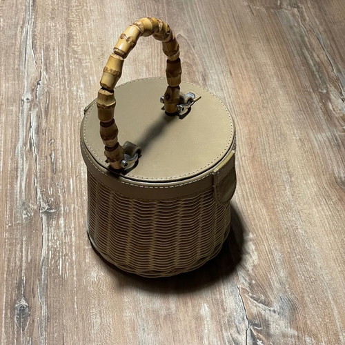 Handbag basket used, beige