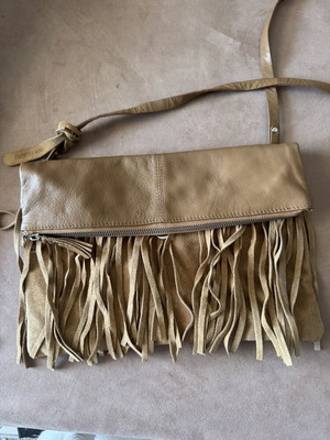 Top Shop cross bag real leather like new, brown