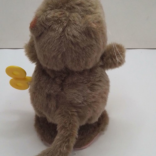 Vintage mechanical wind-up hamster toy used