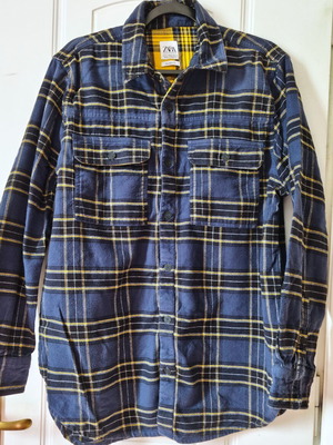 ZARA MAN καρό overshirt, relaxed fit, XL