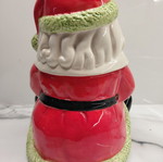 World Bazaars Santa Claus ceramic container with teddy bear