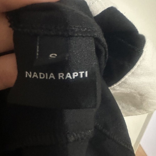 Nadia Rapti midi dress black with white details like new