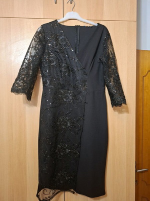 Women's black dress like new, size 46