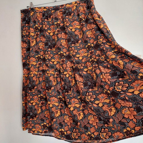 Laura Torelli women's skirt, brown and orange
