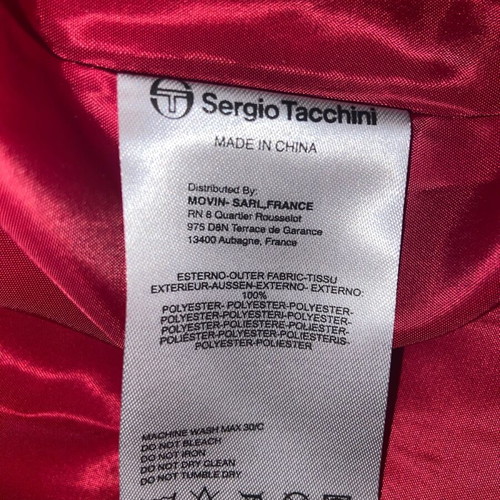 Sergio Tacchini Red Jacket Size M New