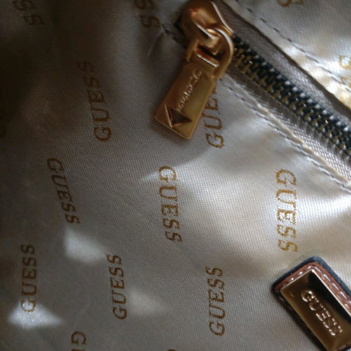 Guess shoulder bag like new, black with tan