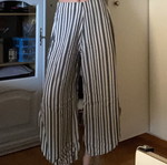 Pull & Bear high-waisted striped culottes, black and white