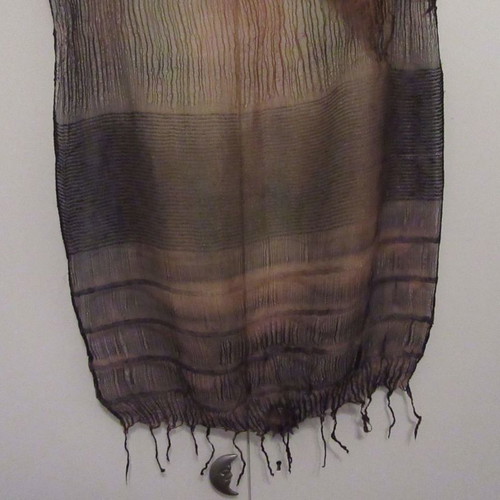 Silk women's scarf airy elegant, new, earth tones