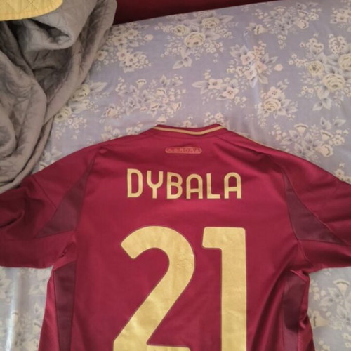 Roma 24/25 football jersey Dybala with UEFA patches