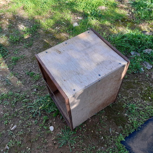 Box for moped used, handmade, heavy-duty iron construction