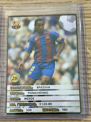 Ronaldinho Barcelona Europe’s Champions 2005-06 card like new