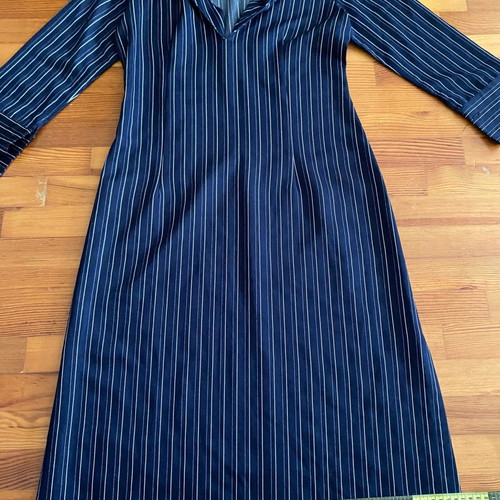 Blue striped caftan dress medium used