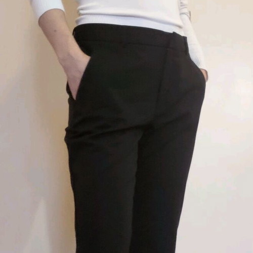 Mango black mid-rise straight pants like new, size M