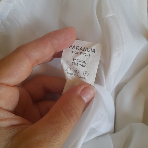 Paranoia white short fitted jacket like new, size M