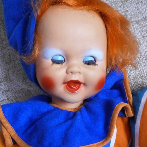 Popoffo Clown doll new with box, El Greco 80s
