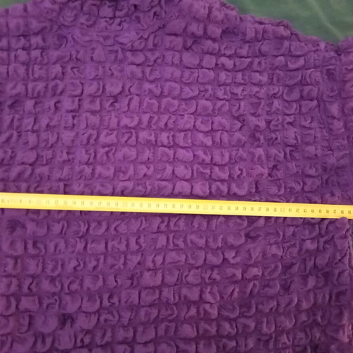 Zara blouse dark purple asymmetric with honeycomb pattern refurbished, medium