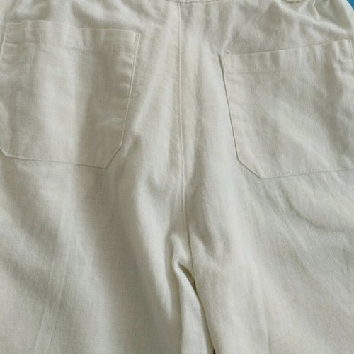Mandarino White Children's Pants Size 6 Like New Linen Cotton