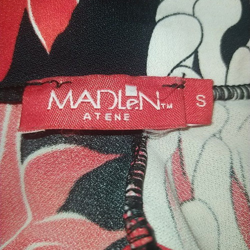 Madlen Atene fitted dress with cut-out back, black and red
