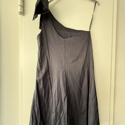 Milk & Honey blue black evening dress used, size M