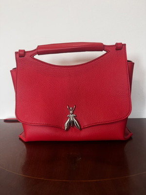Patrizia Pepe red leather shoulder bag