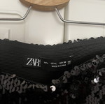 Zara sequined pants size large like new, black