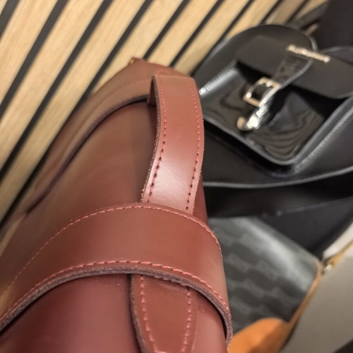 Dr. Martens leather laptop and school bag, burgundy