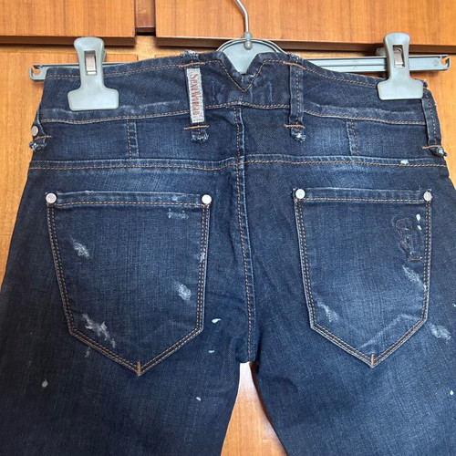 Women’s Y2K slim fit jeans like new, size XS, navy blue-black
