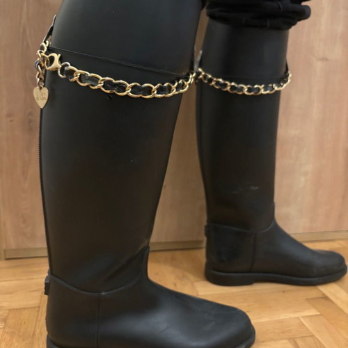 Moschino rain boots used, black, size 39