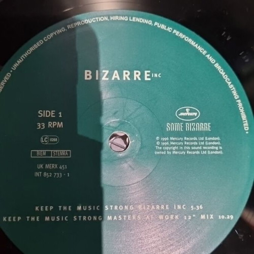 BIZARRE Keep the Music Strong vinyl like new