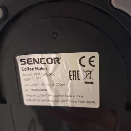 Sencor SCE 3700BK programmable filter coffee maker like new