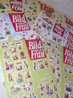 Easter stickers new, pack of 8 sheets