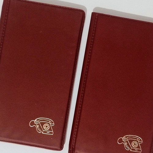 Vintage telephone directories set of 2 with unused notebooks