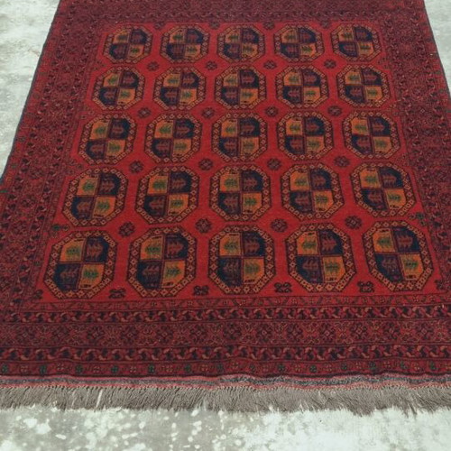 Bokhara Gol Tekke Handmade Wool Rug New Afghan Origin