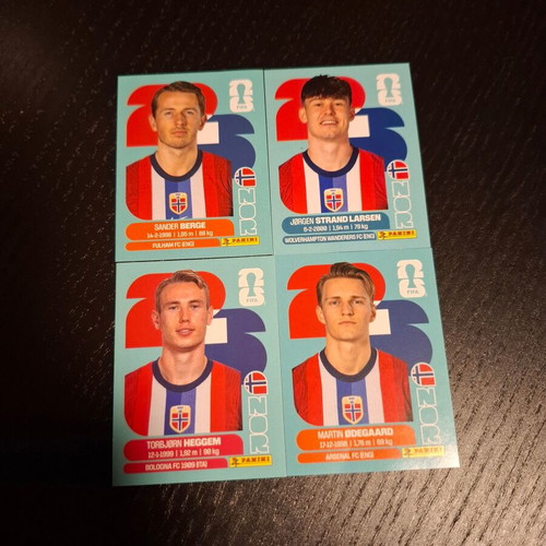 Norway Players FIFA World Cup 2026 Stickers new, set of 4