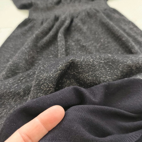 Bershka women's black lurex maxi dress size M like new