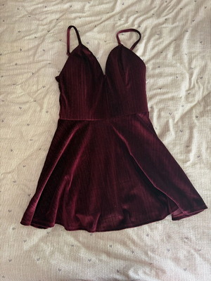 sugar free dress burgundy Debbie Velvet Tiered Maxi Dress Sugarlips