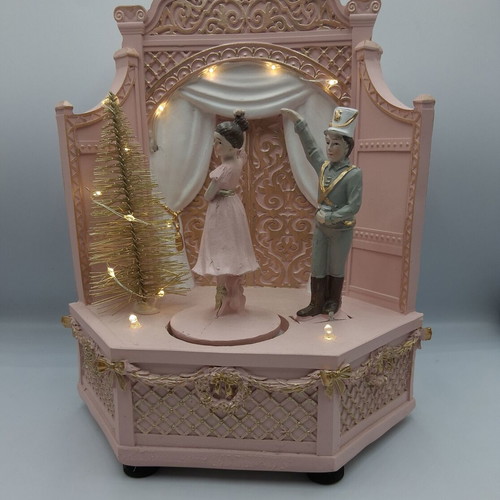 Nutcracker and Ballerina Christmas Music Box like new
